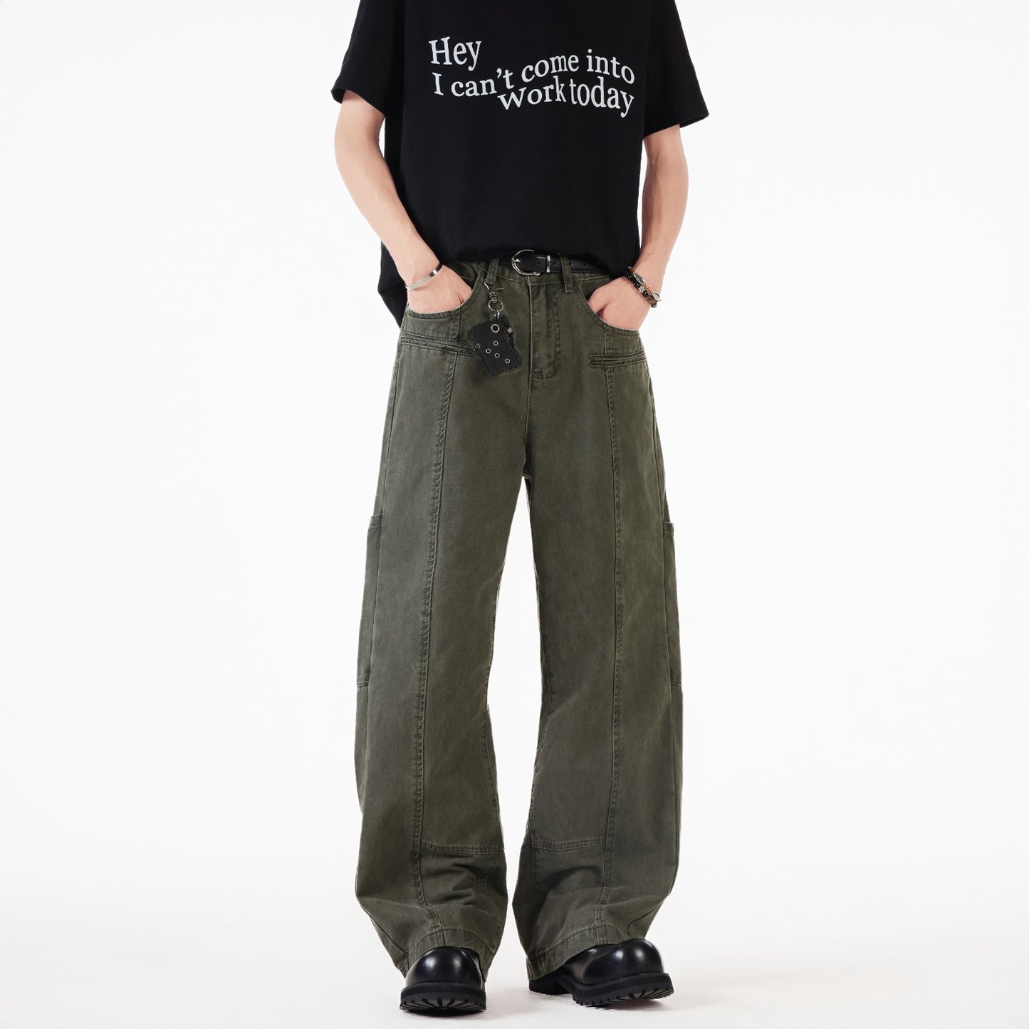 Premium Japanese Denim Loose Wide Leg Casual Jeans