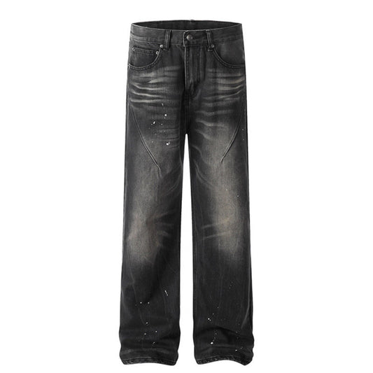 Premium Japanese Denim Ink Splash Jeans