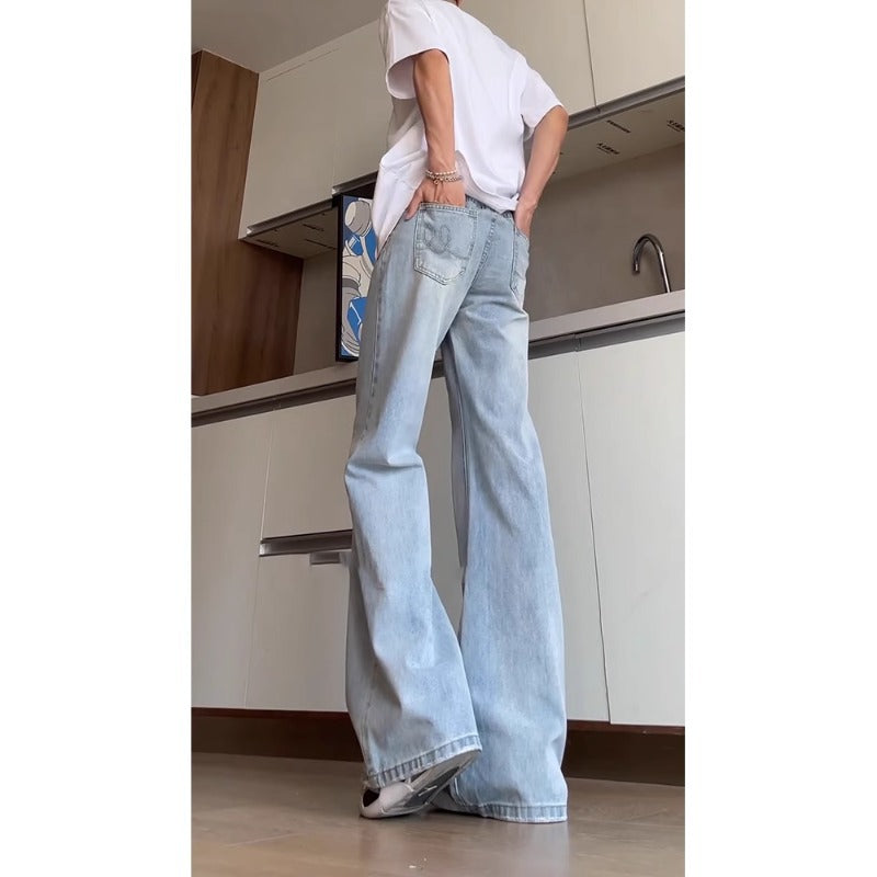 Wide Leg Loose Slimming Straight Leg Curved Knife Pants