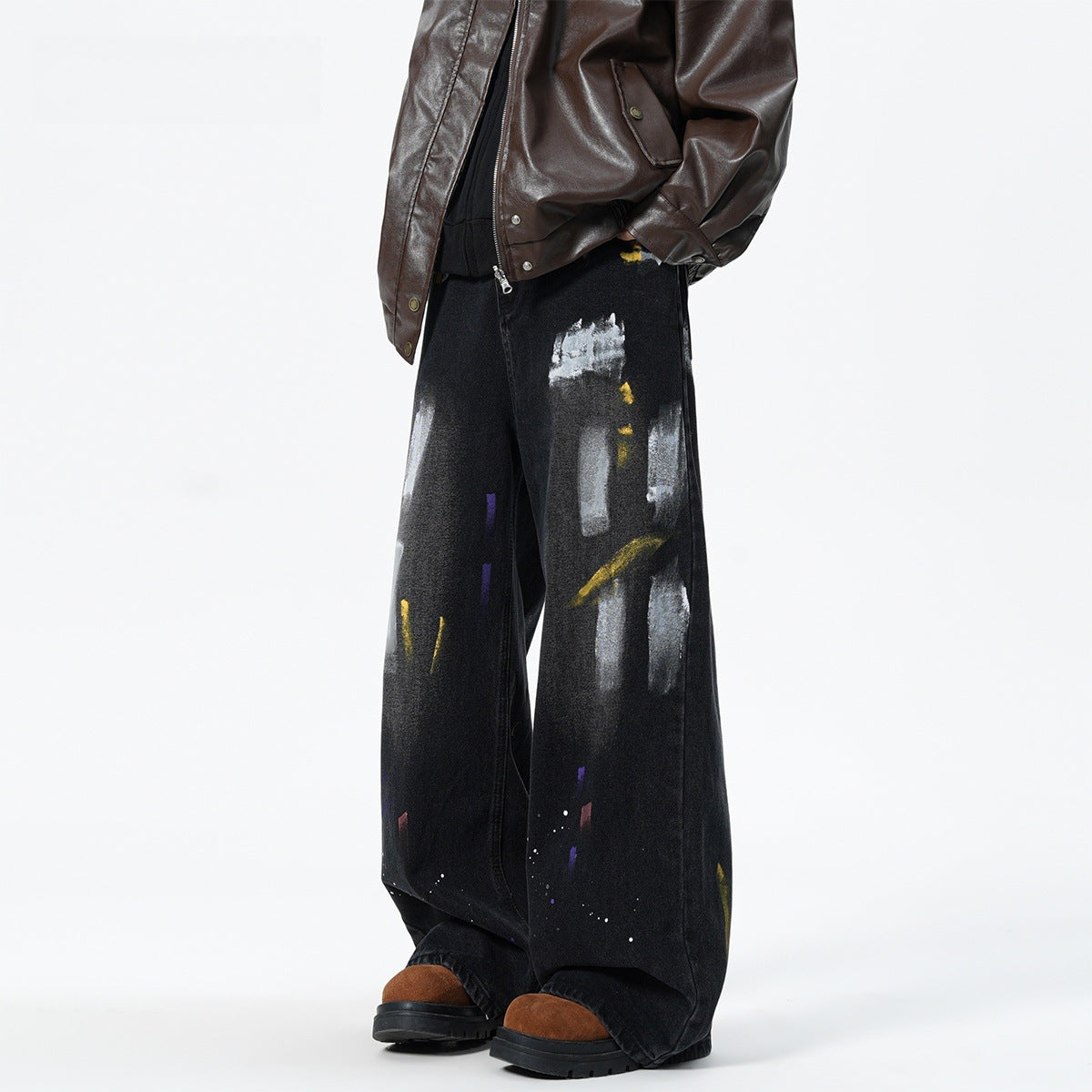 Graffiti Design Denim Jeans for Men