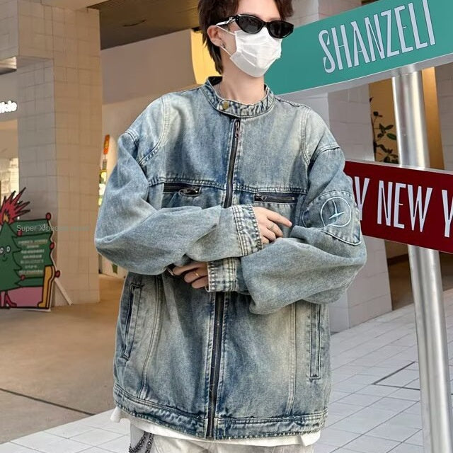 Premium Retro Denim Jacket for Men - Spring & Autumn