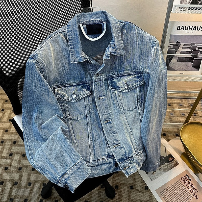 Premium Shoulder Padded Denim Jacket for Men and Women