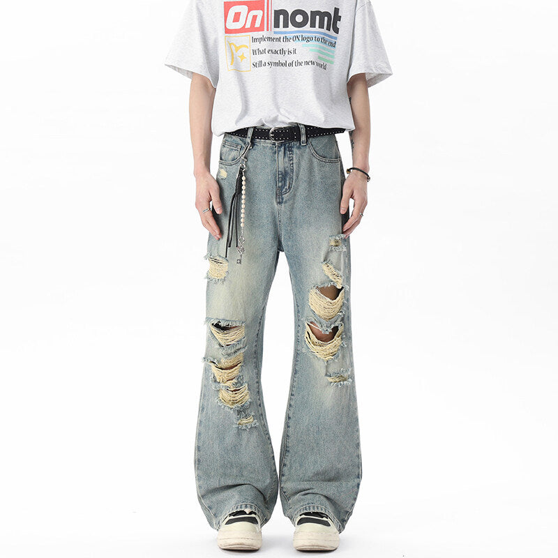 Loose Straight Leg Wide Leg Casual Denim Pants