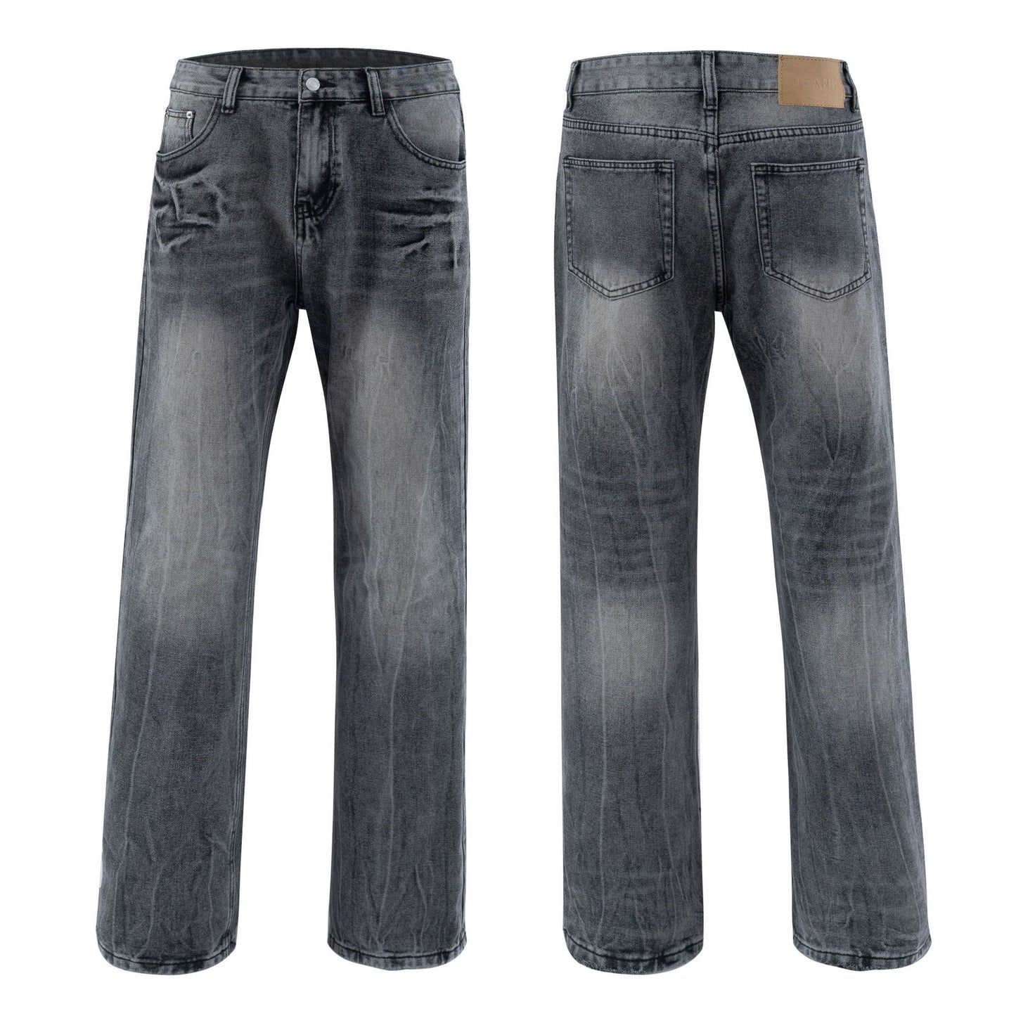 Street Style High-Street Unique Design Denim Long Pants