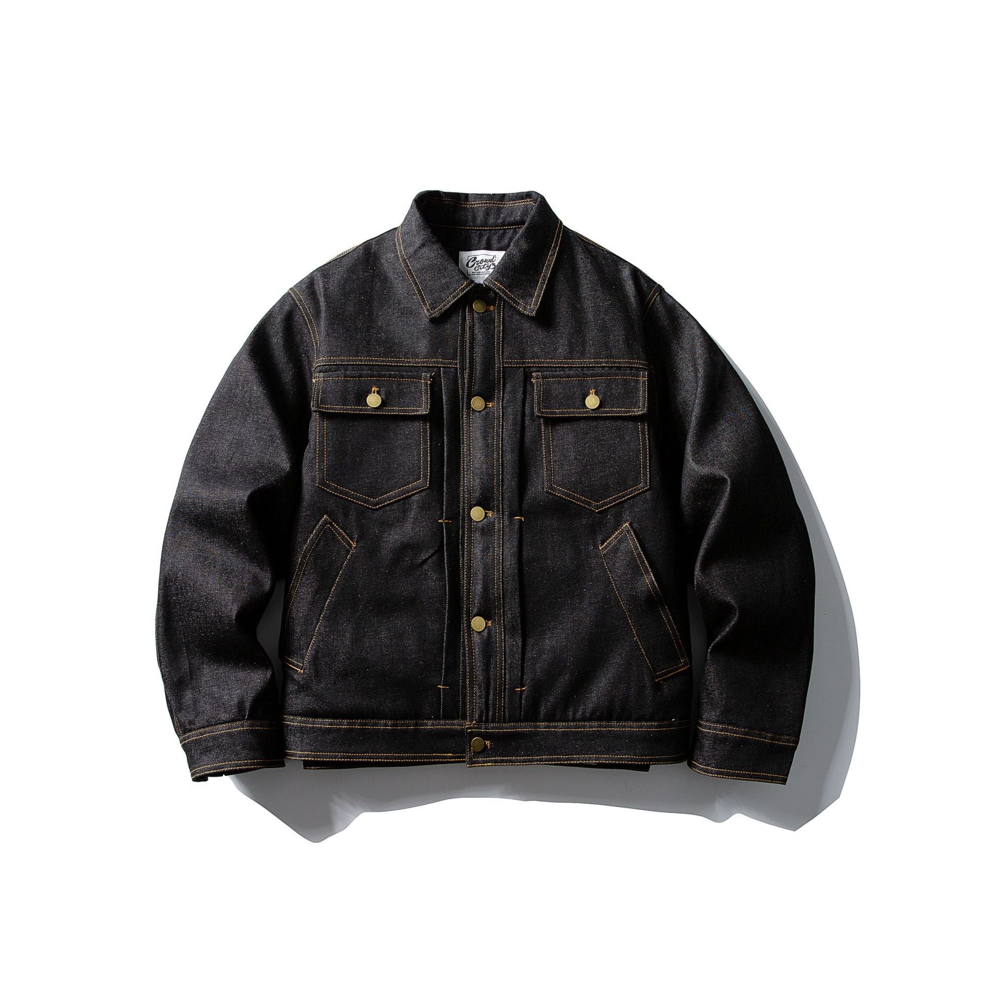 Selvedge Raw Denim Boxed Wide Denim Cotton Coat Jacket