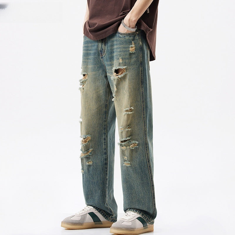 Loose Straight Leg Men's Beggar Wide Leg Pants