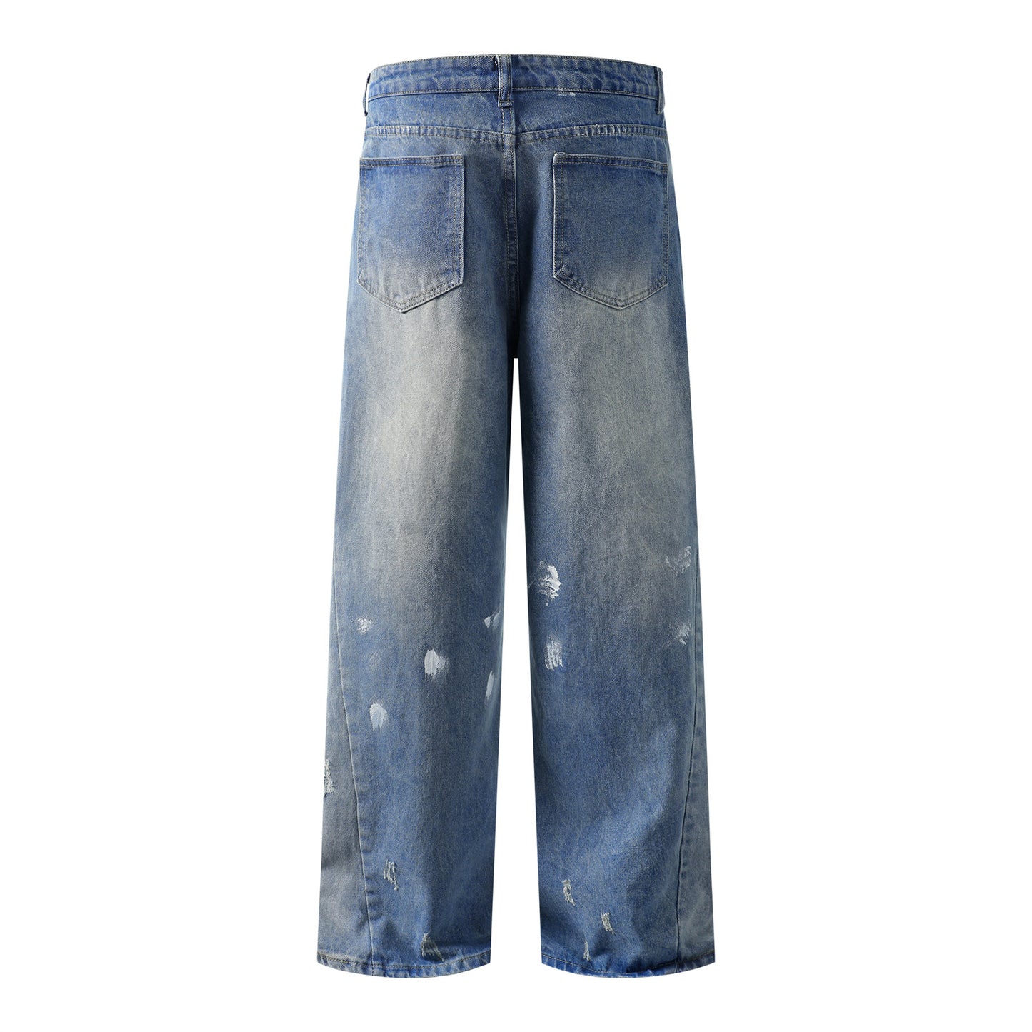 Washed Distressed Design Denim Pants for Men