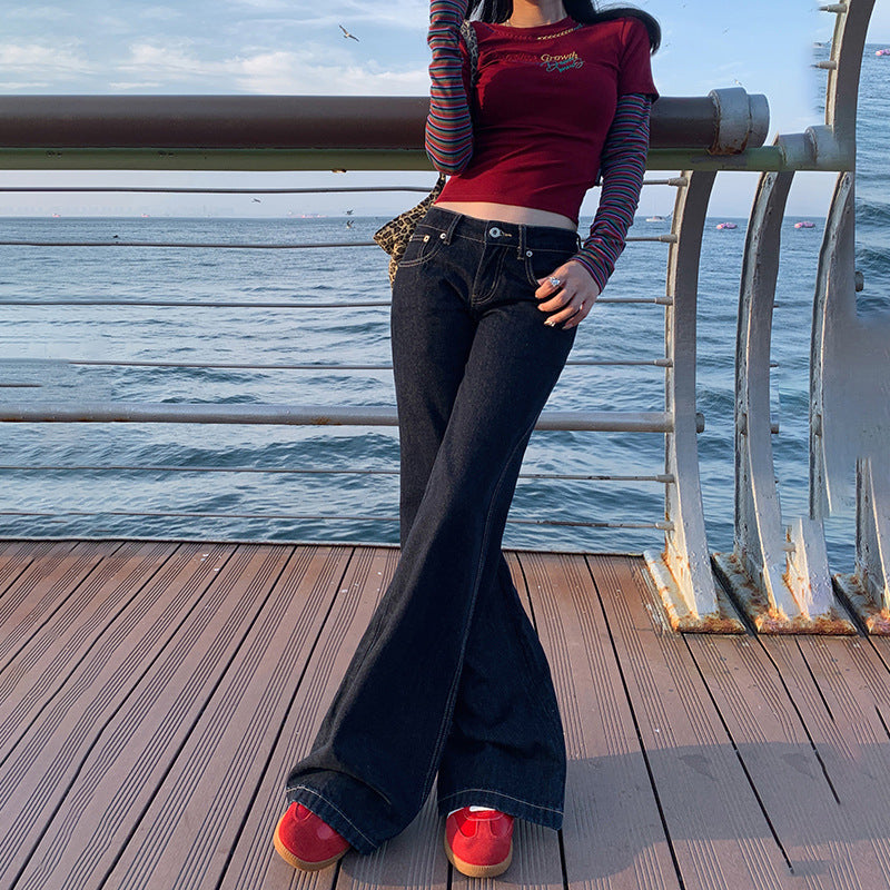 Women's Autumn and Winter Low-Waist Slimming Tapered Leg Jeans