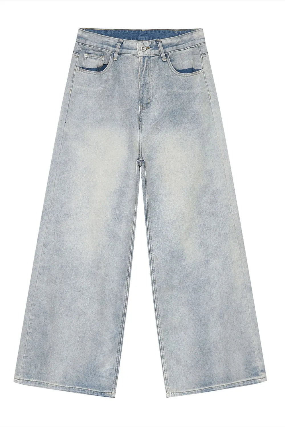 Premium Washed Straight Leg Jeans
