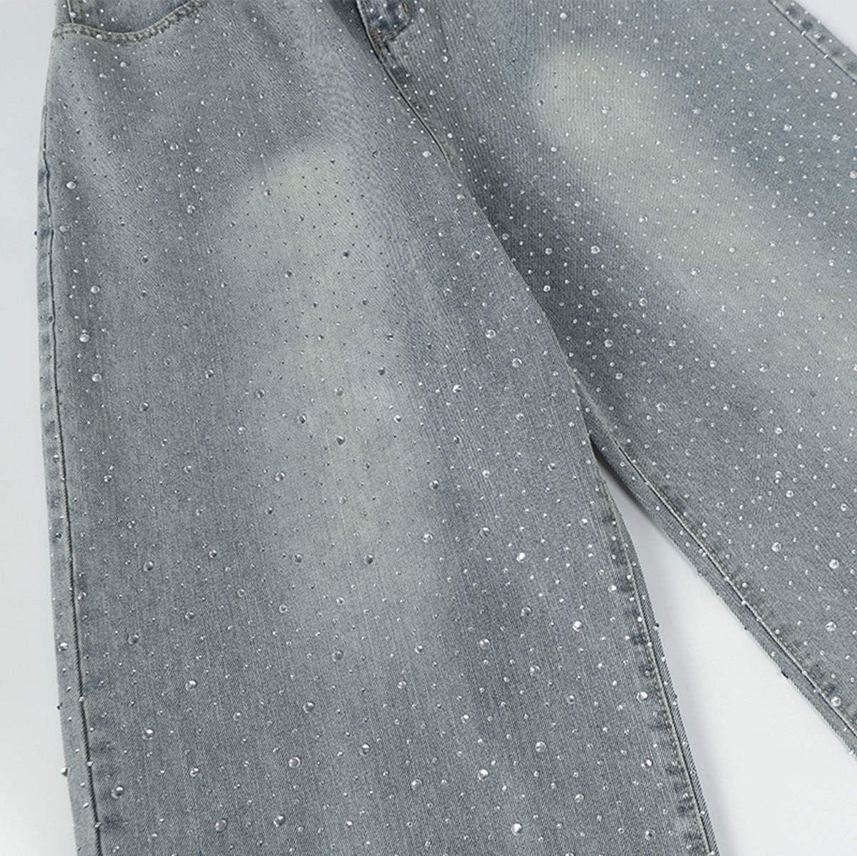 Heavy Industry Hot Stamping Wide Leg Jeans