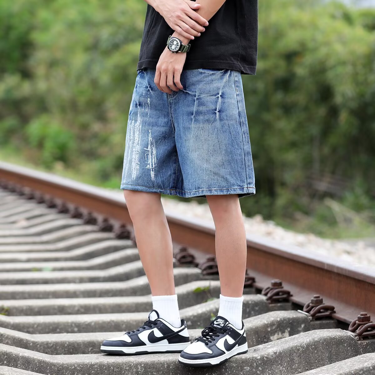 Loose and Stylish Versatile Seven Point Mid Length Pants