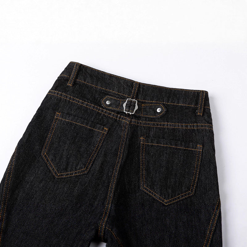 Unisex Original Selvedge Loose Fit Denim Pants - Casual Wide Leg Jeans