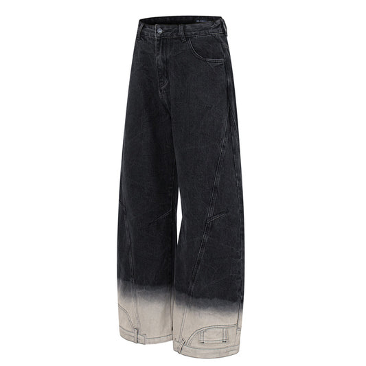 Street Style Retro Deconstructed Patchwork Designer Jeans