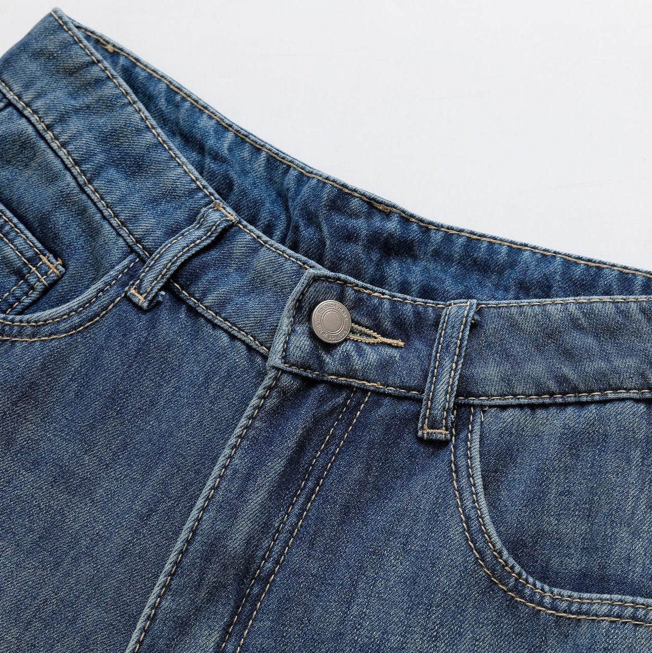 High Waisted Plush Warm Loose Long Jeans