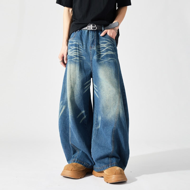 Loose and Clean Fit Curved Knife Versatile Straight Leg Pants