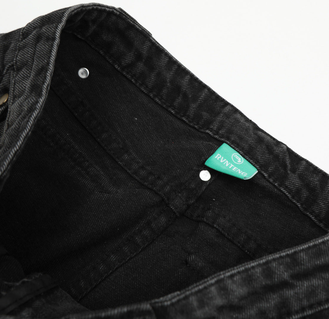 Premium Japanese Denim Jeans with Zipper and Multiple Pockets