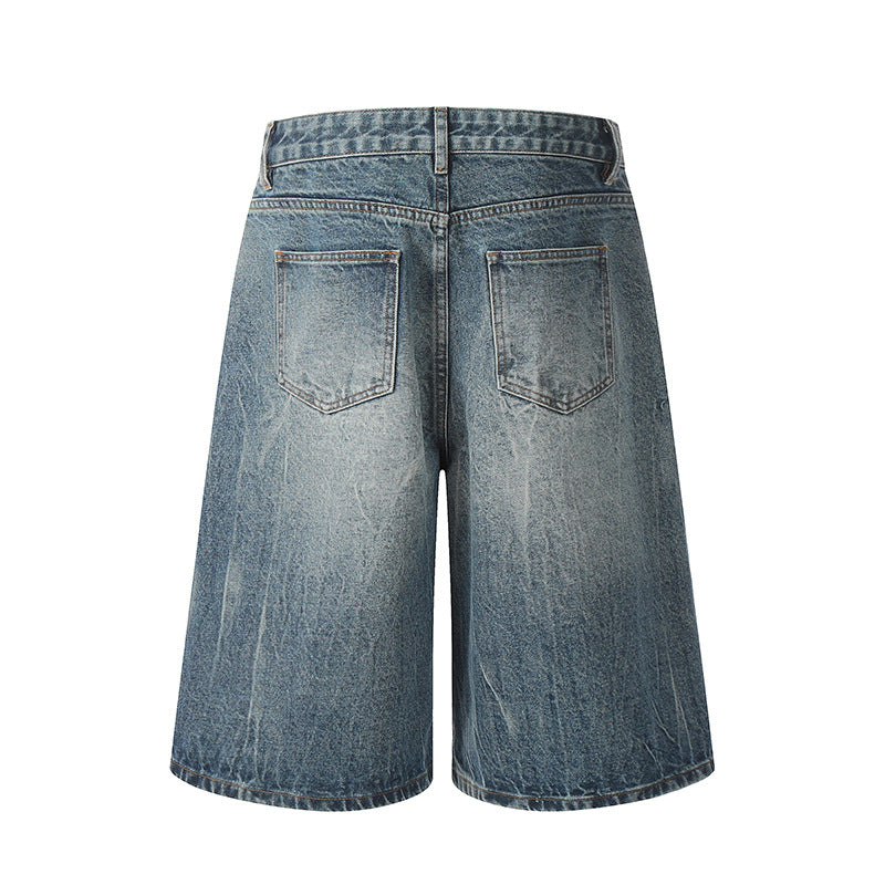 Make Old Blue Lightning Denim Shorts - Premium Japanese Craftsmanship