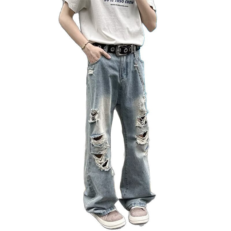 Summer Vintage Wide Leg Straight Leg Pants for Men