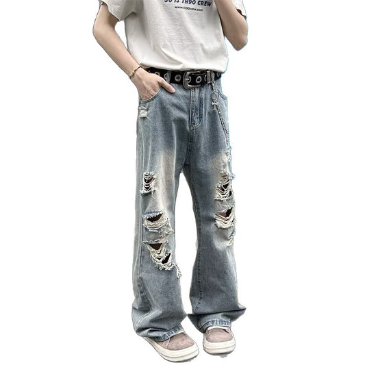 Summer Vintage Wide Leg Straight Leg Pants for Men