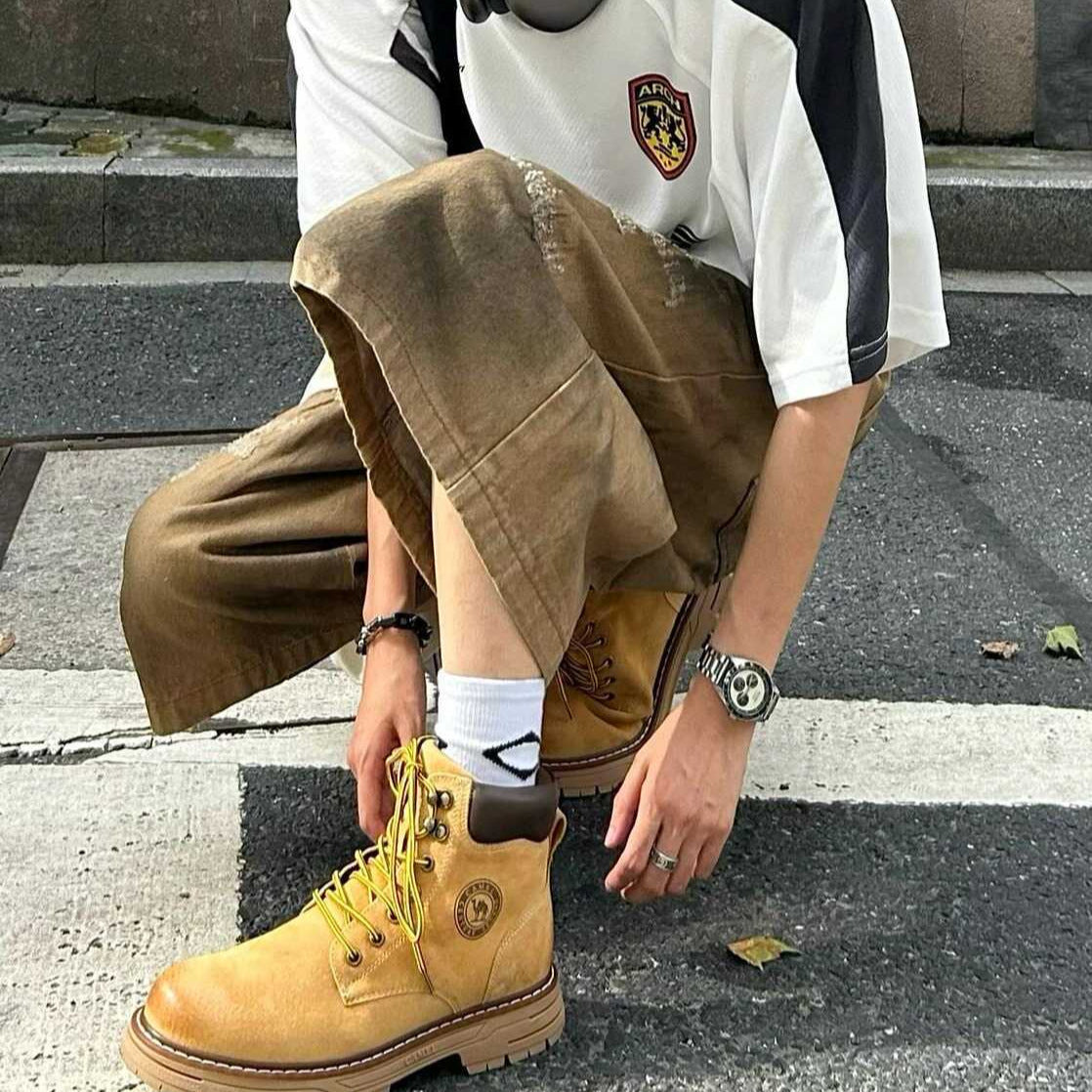 Washed Vintage Niche Design Straight Leg Loose Denim Shorts