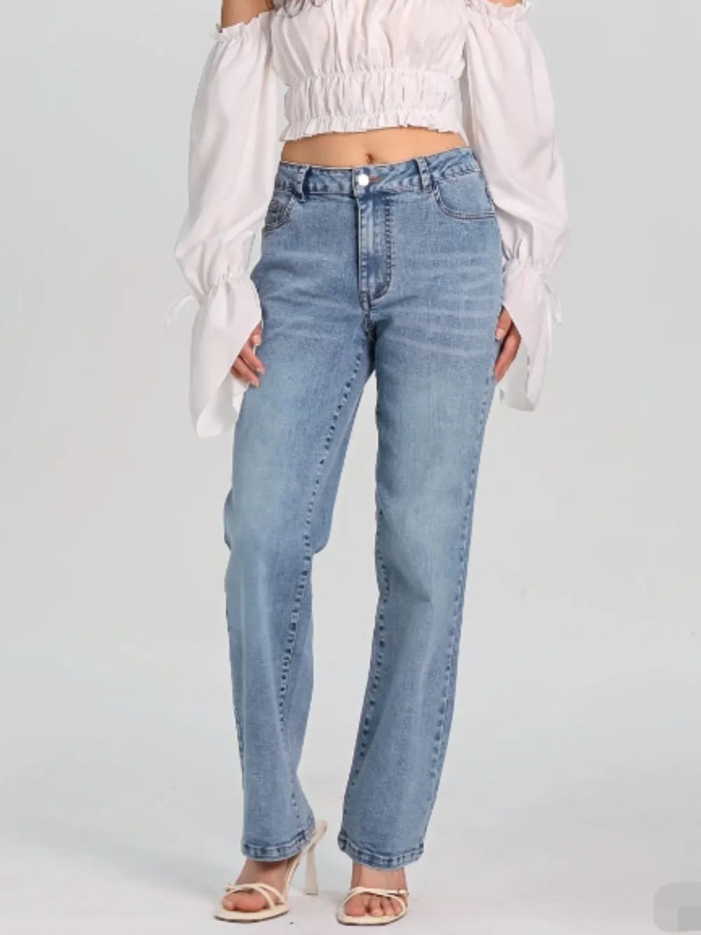 Women's High-Waisted Straight Leg Cowboy Pants - Easy to Wear