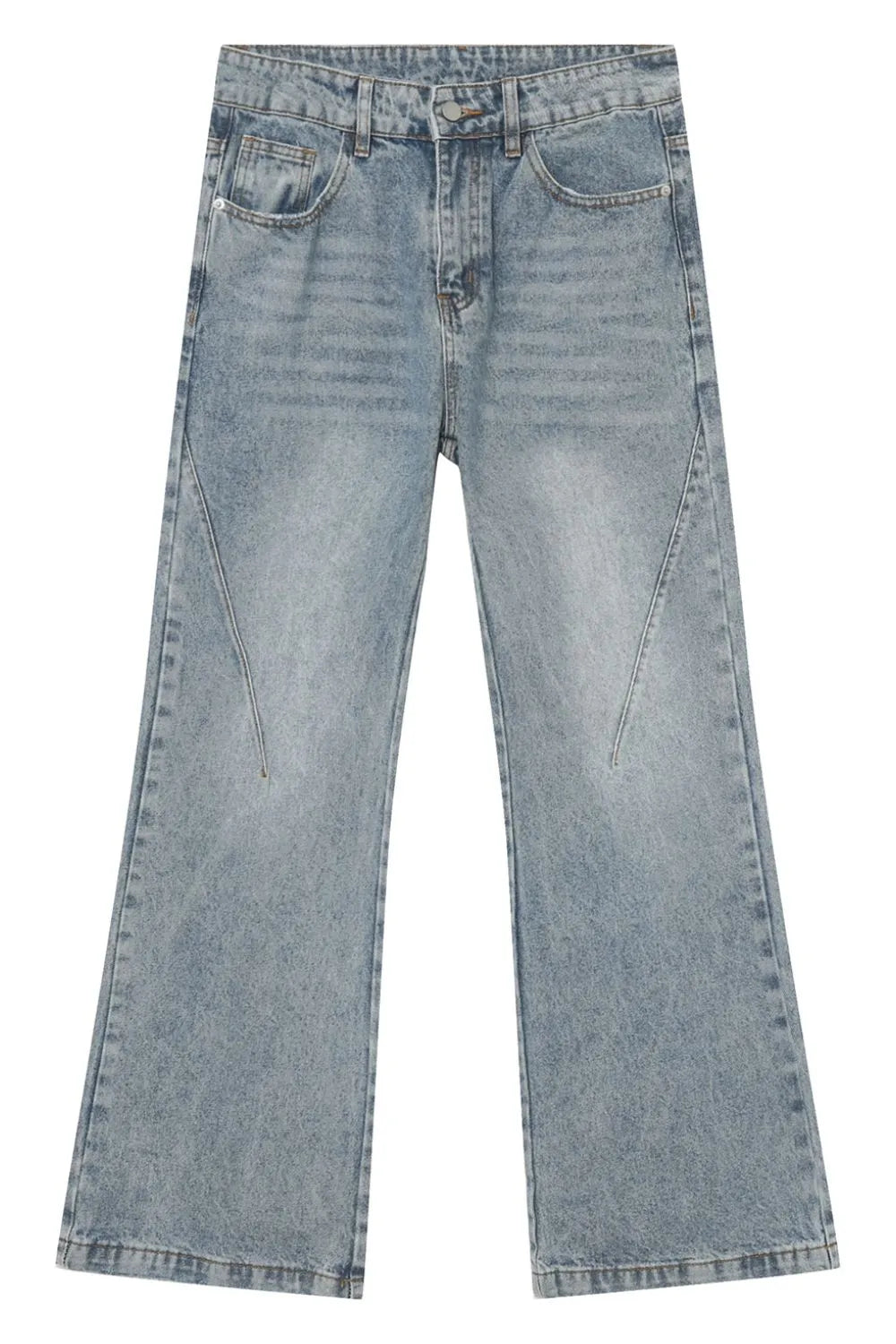 Washed Bootcut Men's Jeans with Pockets - Premium Japanese Denim