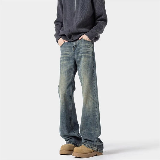 Retro Summer Straight Leg Wide Leg Flared Jeans for Boys