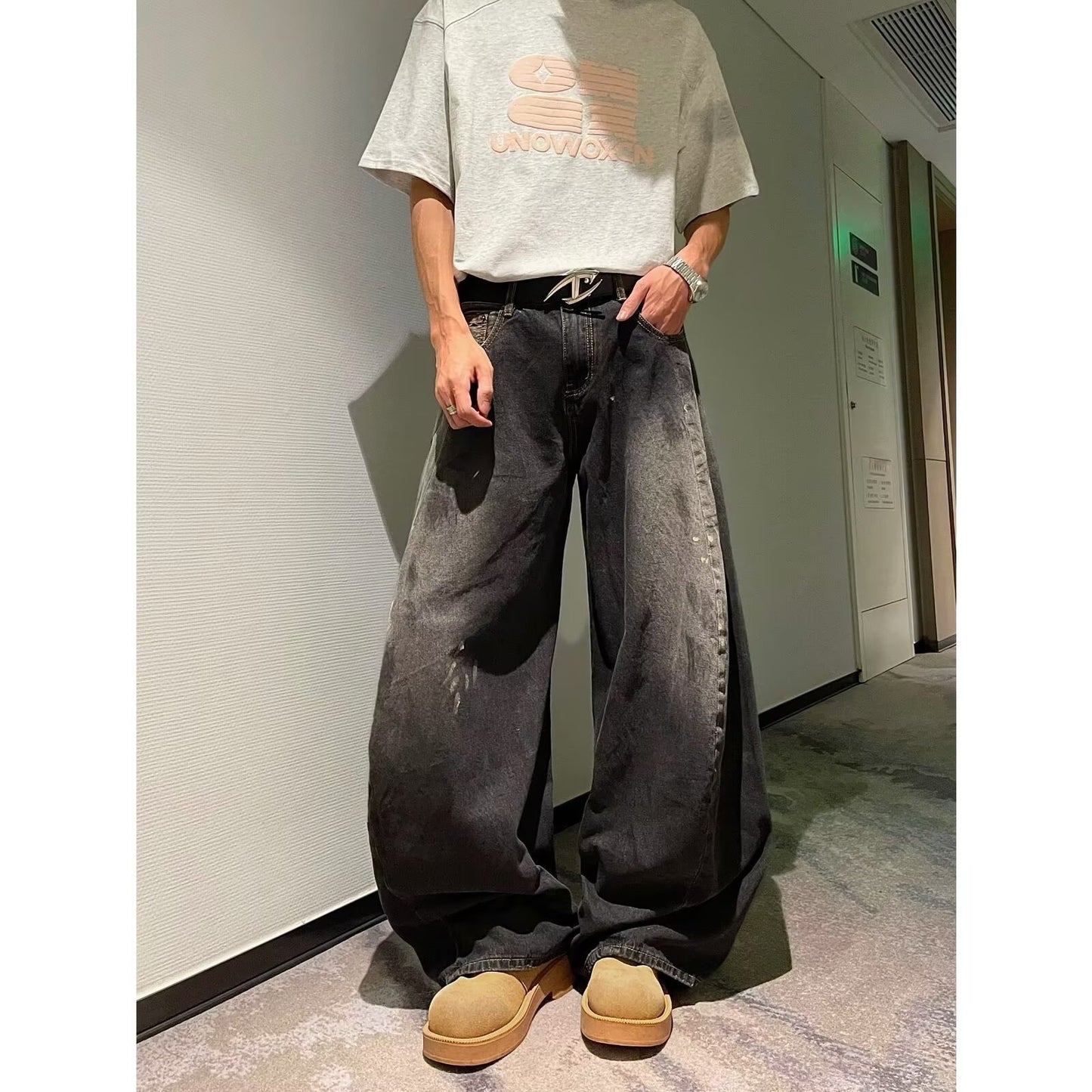 Versatile Loose Casual Wide Leg Denim Pants