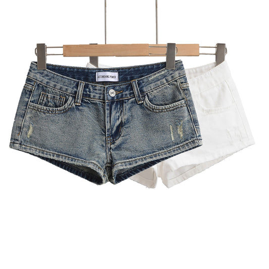 Slim Fit Sexy Washed Denim Shorts for Stylish Comfort