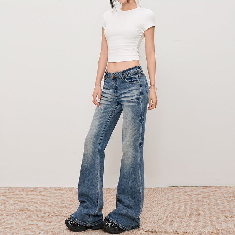 Women's Ratio Flared Jeans - Summer Elastic Fitted Trumpet Pants