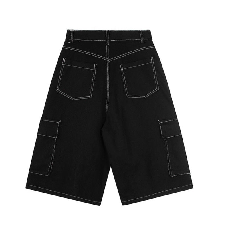 Deconstructing Curved Knife Denim Shorts – Premium Japanese Streetwear