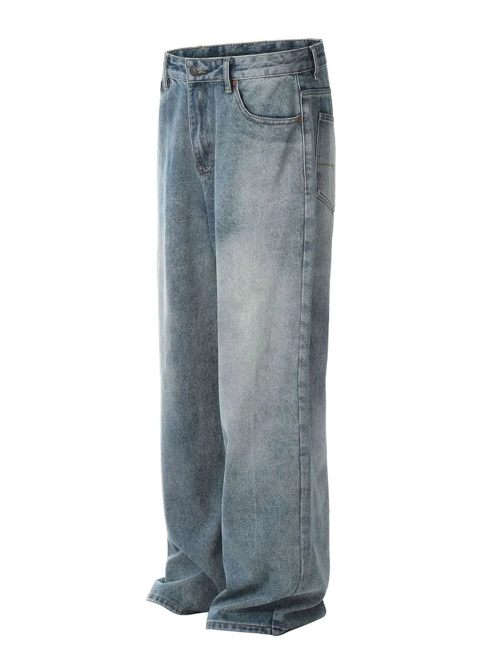 Men's Washed Straight Jeans - Premium Japanese Denim