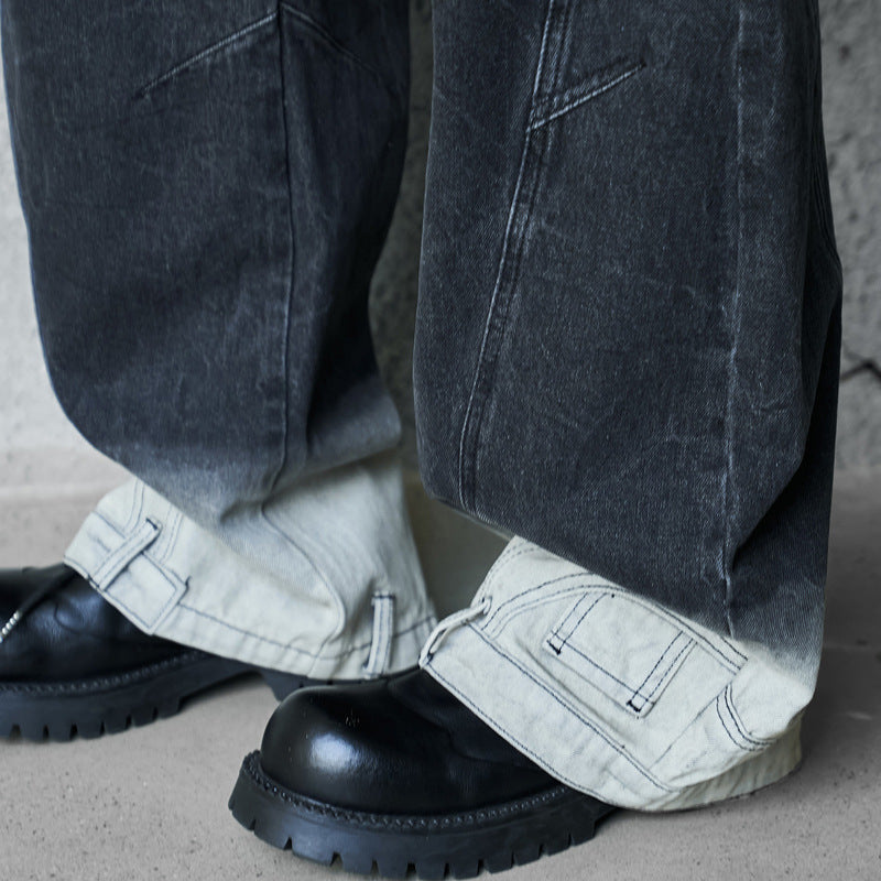 Street Style Retro Deconstructed Patchwork Designer Jeans