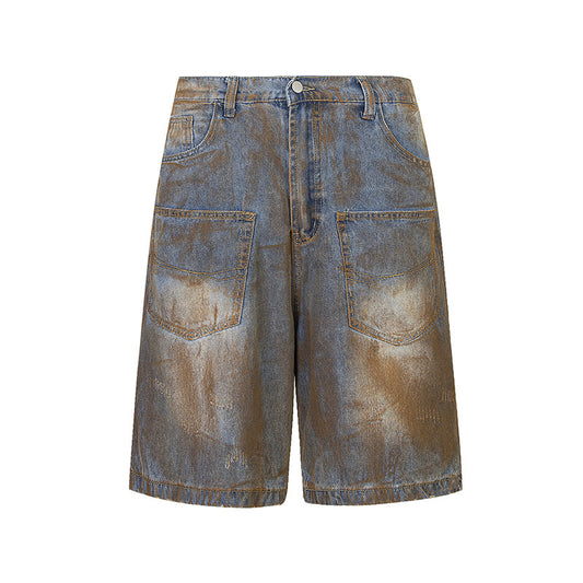 Old Dirty Dye Workwear Denim Shorts