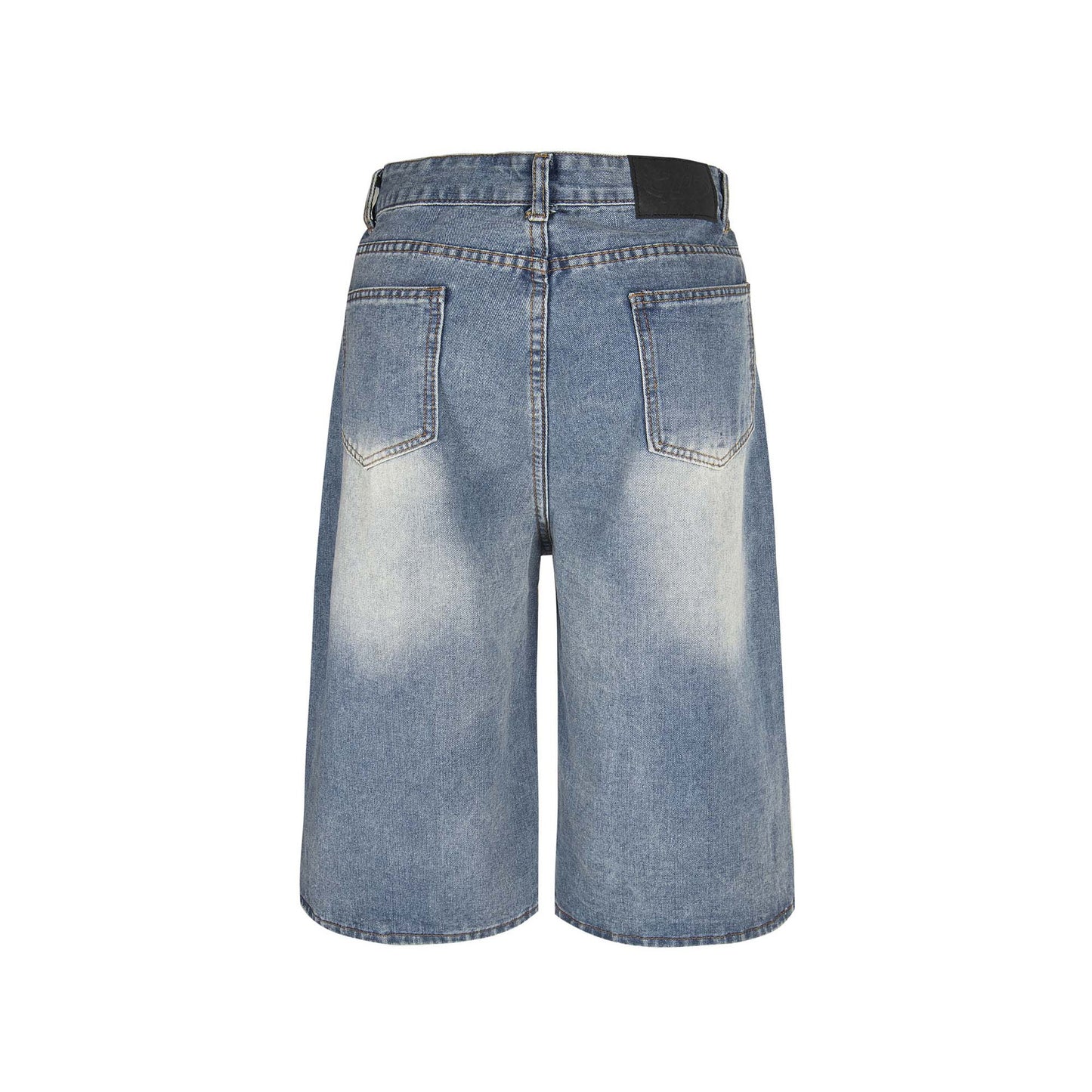 High Street Distressed Denim Shorts - Unisex Loose Fit