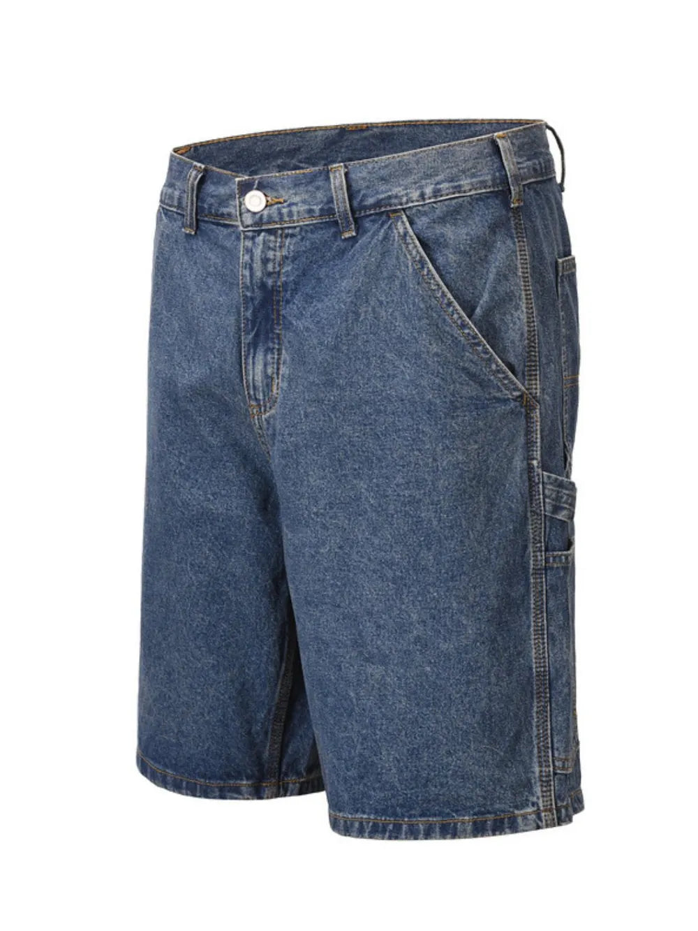 Men's Washed Denim Bermuda Shorts - Premium Japanese Craftsmanship