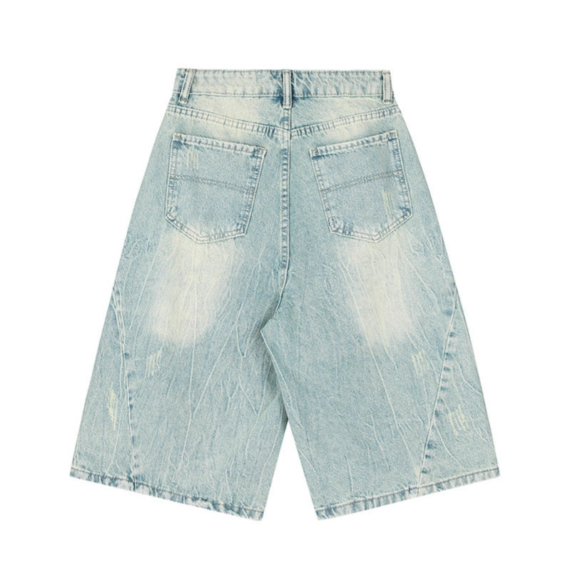 Premium Cropped Denim Shorts - Stylish Streetwear