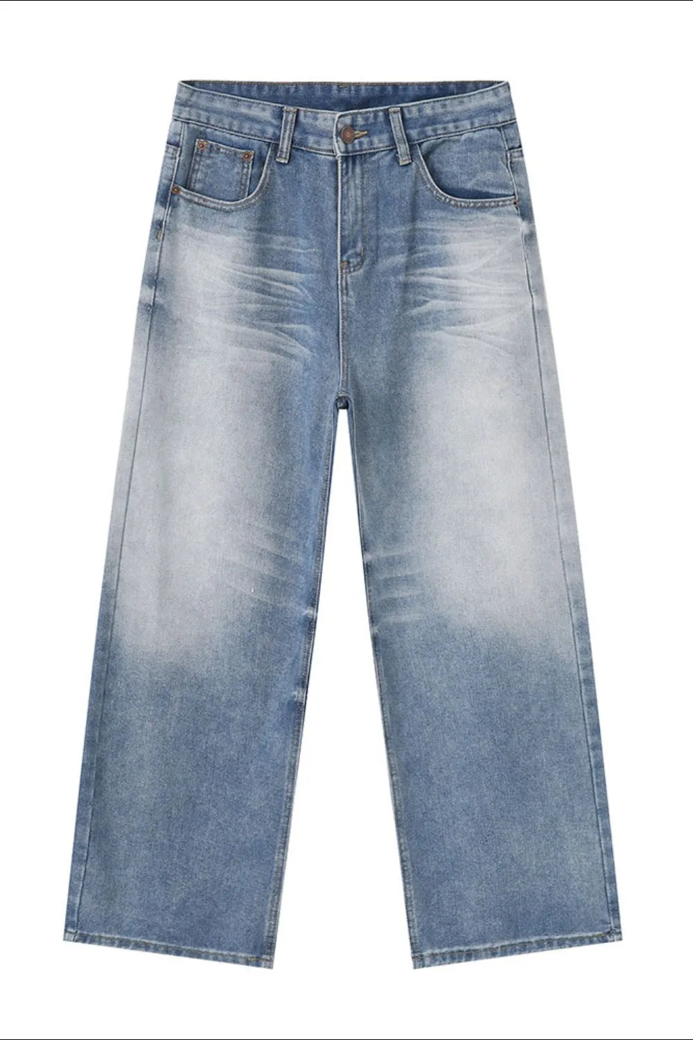 Premium Wide Leg Jeans with Pockets - Luxury Japanese Denim