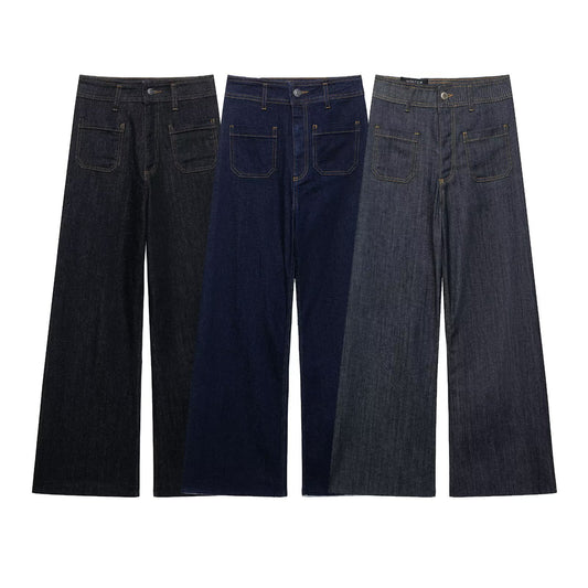 High Waist Wide Leg Jeans for Women - Fashionable & Versatile