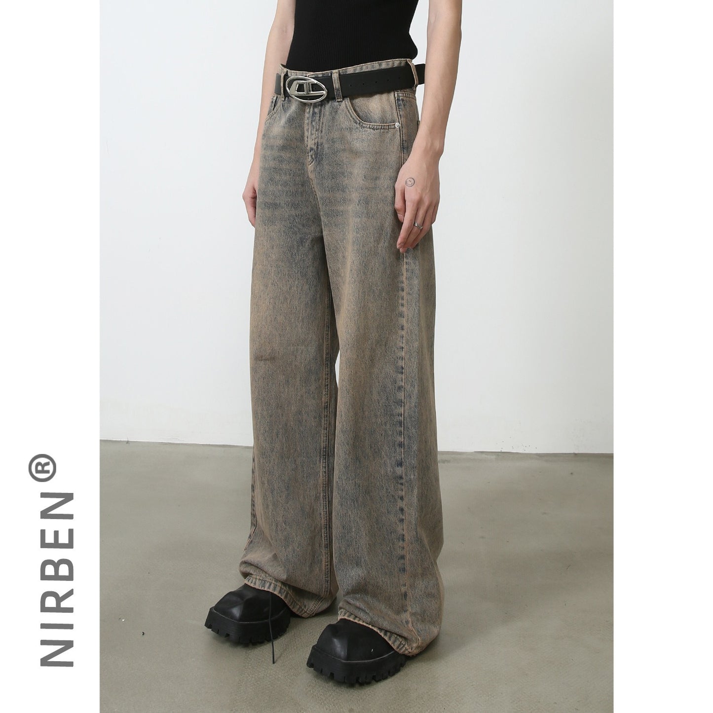 American Retro Men's Loose Fitting Wide Floor Mop Pants