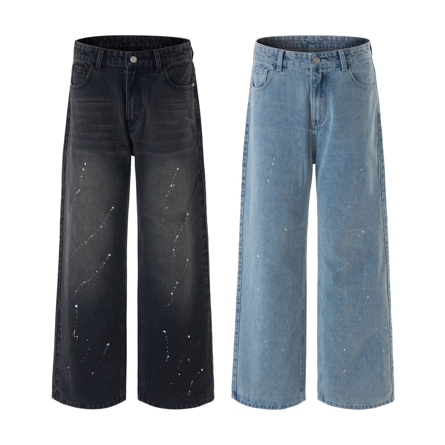 Simple Washed Denim Long Pants - Stylish & Comfortable