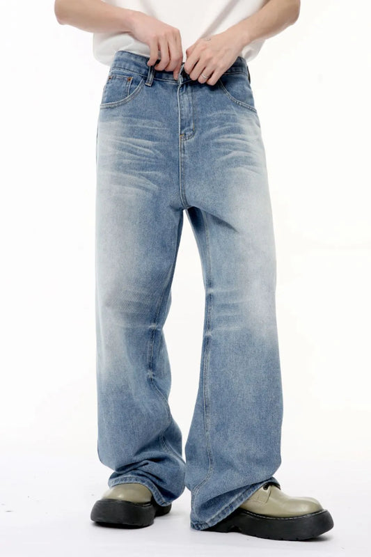 Premium Wide Leg Jeans with Pockets - Luxury Japanese Denim