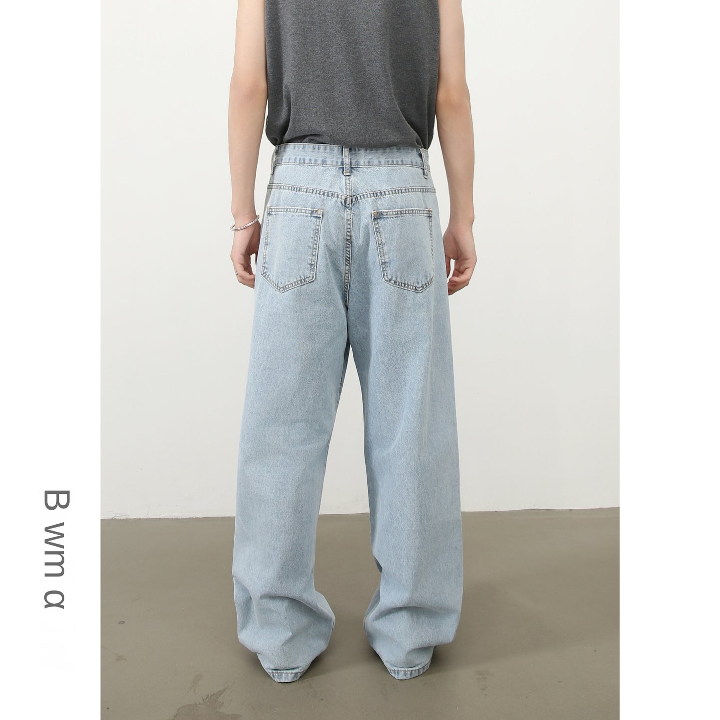 Loose Denim Pants for Men | American Style Trendy Straight Leg Wide Leg Jeans