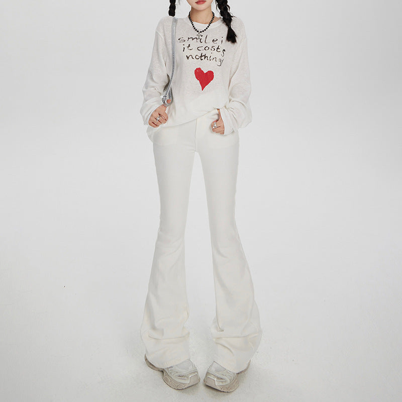 Women's Flared Jeans High Waist Slimming Ankle-Length Pants