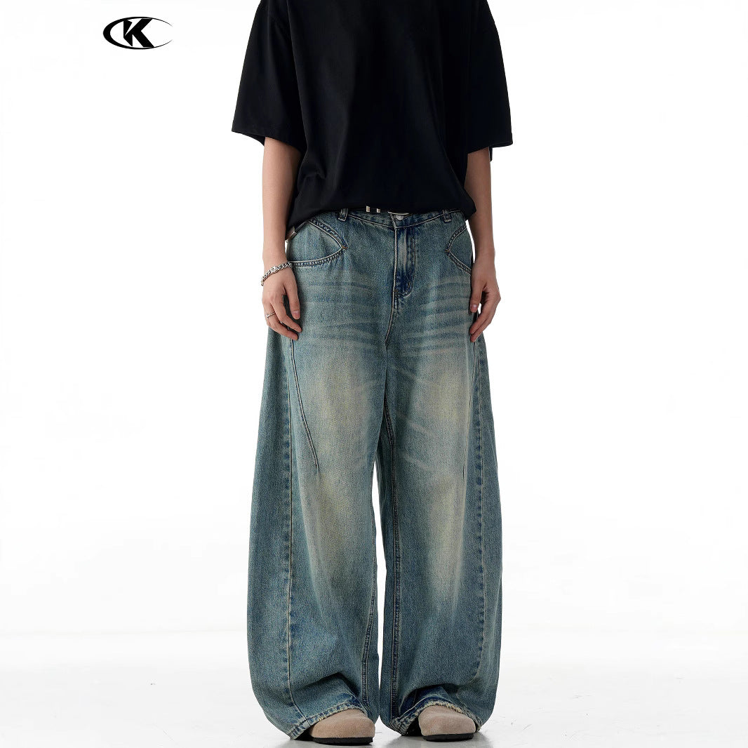 Loose Fit Casual Wide Leg Jeans for Men and Women