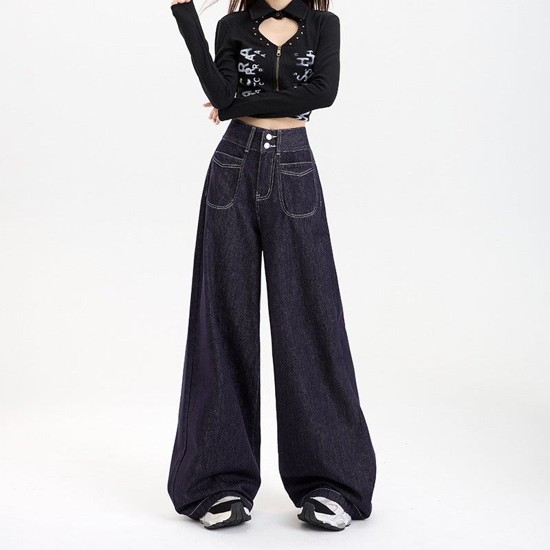 Wide-Leg Pants - Simple and Versatile Slimming Straight Leg Floor-Length Pants for Women