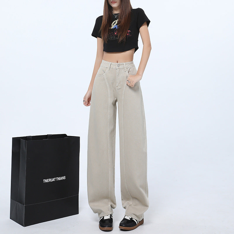 Casual Loose Fit High Waist Wide Leg Jeans for Women