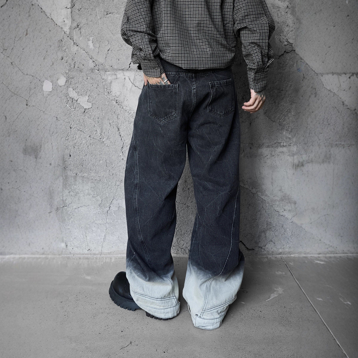 Street Style Retro Deconstructed Patchwork Designer Jeans