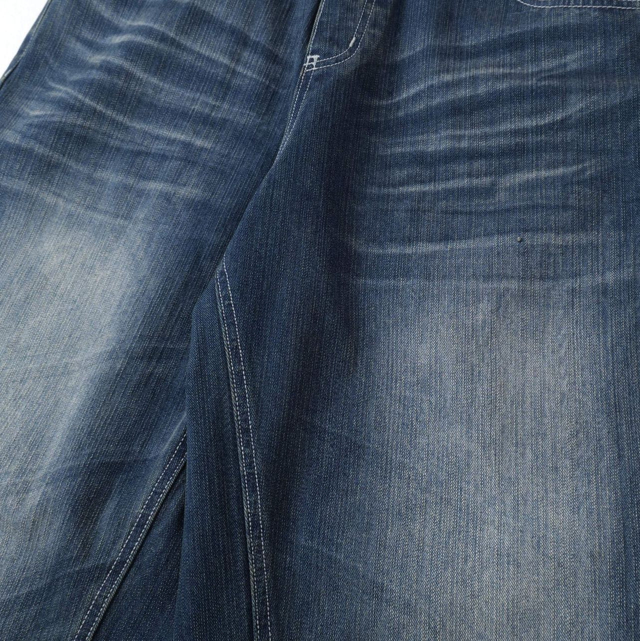 Street Style High-Street Unique Design Patchwork Denim Long Pants