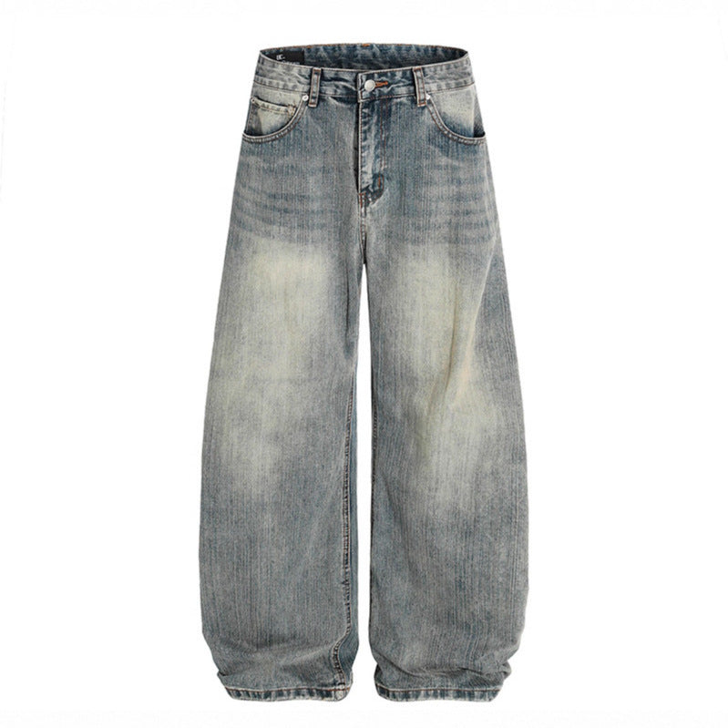 Used Washed Bamboo Striped Jeans - Premium Japanese Denim